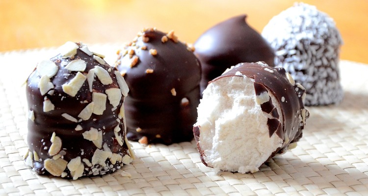 Marshmallow Recipe - Chocolate Covered Marshmallows with Almonds