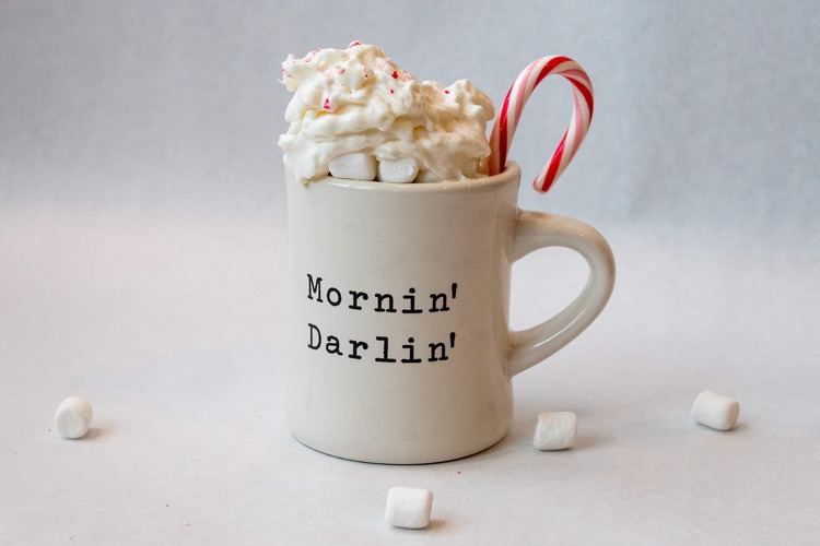 Hot Cocoa with Whipped Cream, Marshmallows and Candy Cane Pieces Recipe